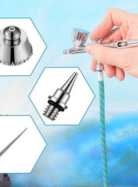 10 Pieces Airbrush Nozzle Needle NozzleK Cap Kit with Wrench