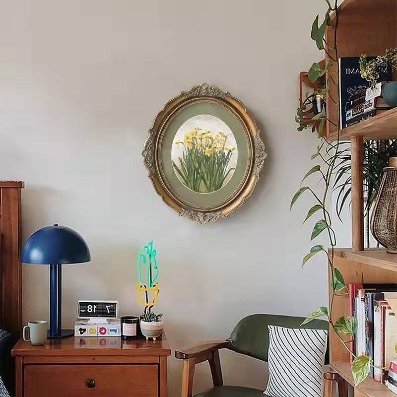 美式复古客厅f装饰画椭圆雕花相框欧式背景墙高档家居挂饰餐厅挂,家居饰品,现代装饰画,淘宝优惠券,粉丝福利购,淘宝优惠卷