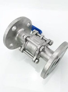 304不锈钢法三片式兰球阀ND25 32式 40 50 DN15-DN165 8X0 100法