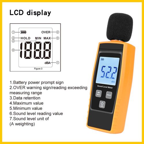 Digital sound level meter DB Meters noise tester in Xdecibel