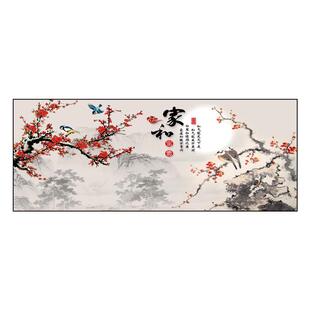 网红中景式兴山水家壁画和事中z挂万画新款客厅沙发背堂景墙风装