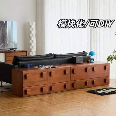 中古风实木多功能组合斗柜