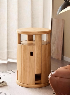 叠叠乐凳子可叠放凳子圆凳实木家用茶几客厅收纳可移动边几餐桌凳