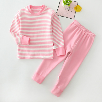 儿童秋冬舒绒秋衣裤套装 男宝女宝95棉5氨纶居家弹力打底加厚内衣