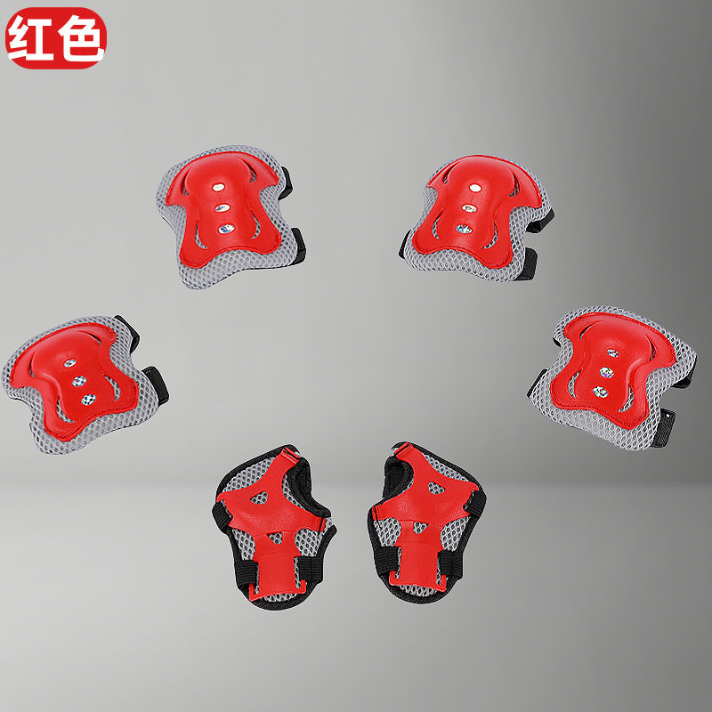 加厚儿童轮滑护具溜冰鞋蝴蝶护具小孩滑板六件套运动护肘护膝护腕