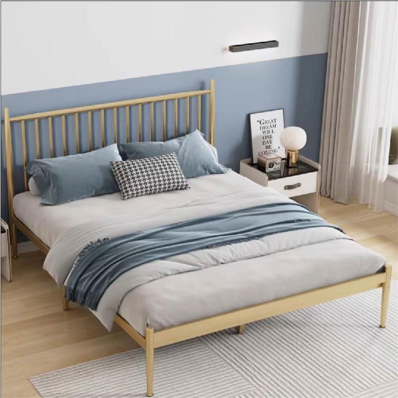自然艺和铁艺床双人铁架床北欧简约单人儿童床宿舍单人床出租房床