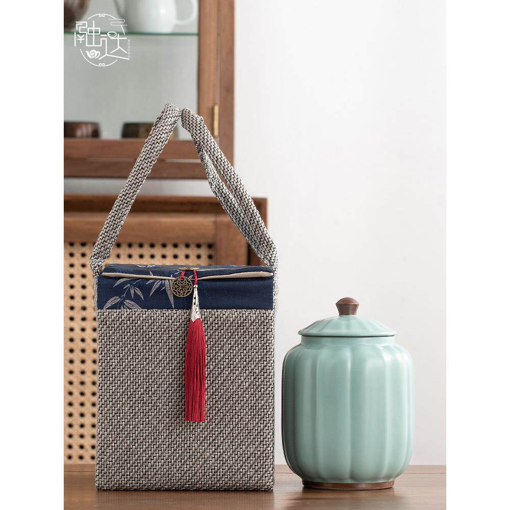 中式茶叶罐包装盒空礼盒装空盒子礼品盒礼袋通用小号普洱红白绿茶