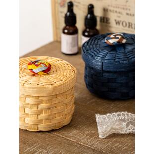 圆形花罐纸藤编织手工课材料包创意手工彷藤编手工礼物拍照装饰