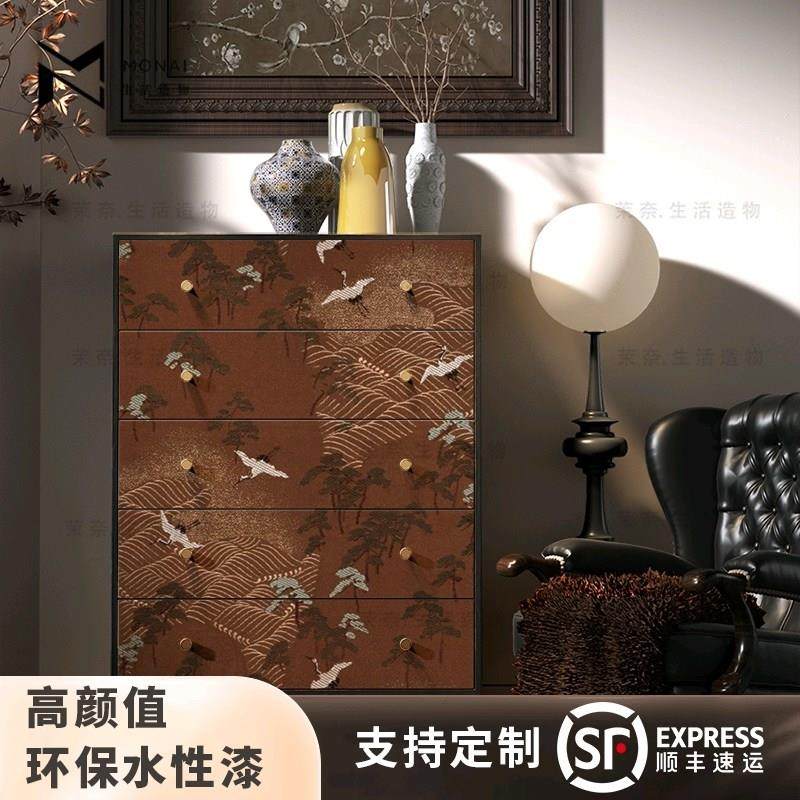 法式中国风五斗柜卧室收纳置物柜家用实木客厅柜玄关过道装饰柜子,住宅家具,斗柜,淘宝优惠券,粉丝福利购,淘宝优惠卷