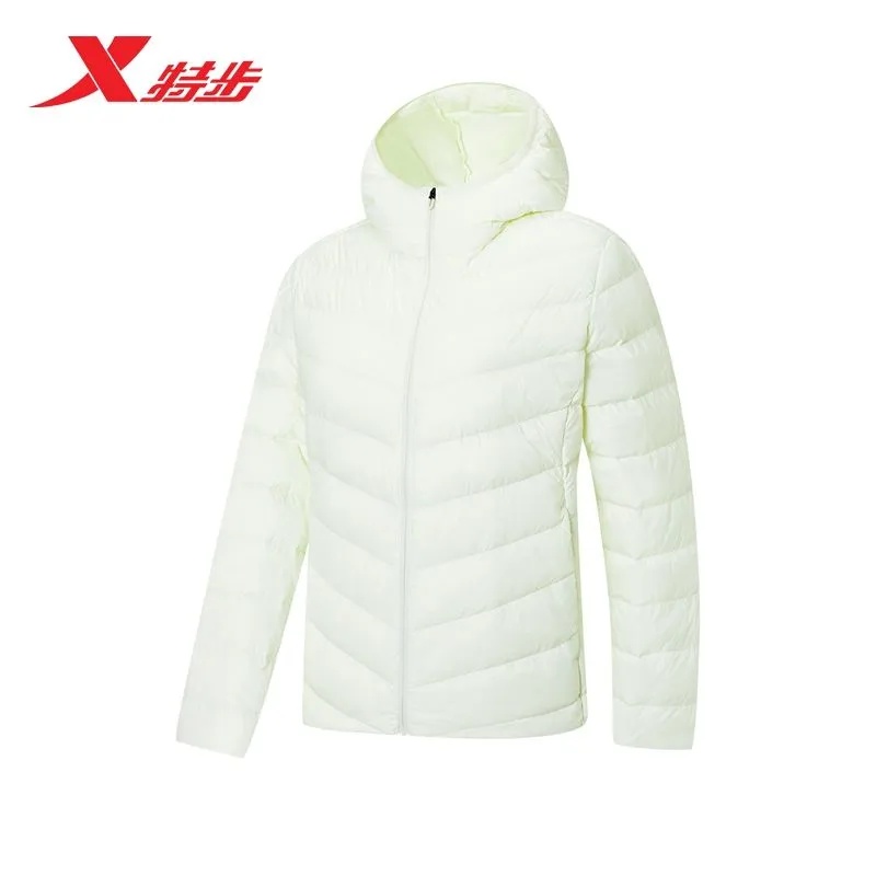 特步羽绒服女御寒防风鸭绒外套