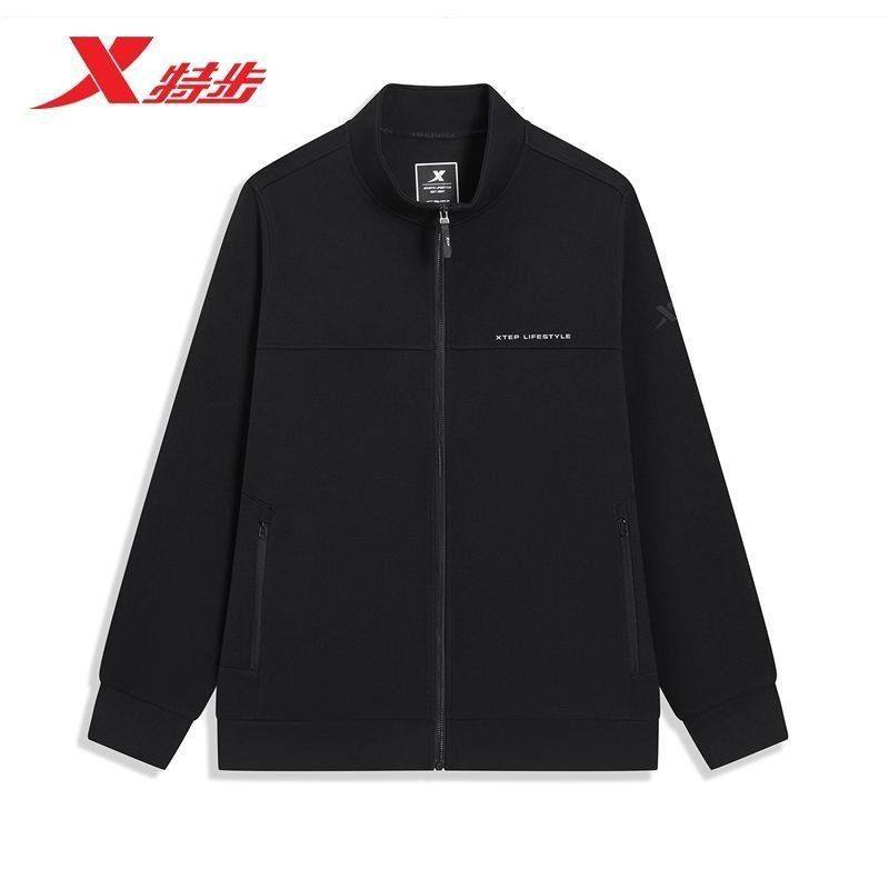 特步针织保暖外套男2026春新款立领休闲跑步运动百搭974129060206,运动服/休闲服装,运动茄克/外套,淘宝优惠券,粉丝福利购,淘宝优惠卷