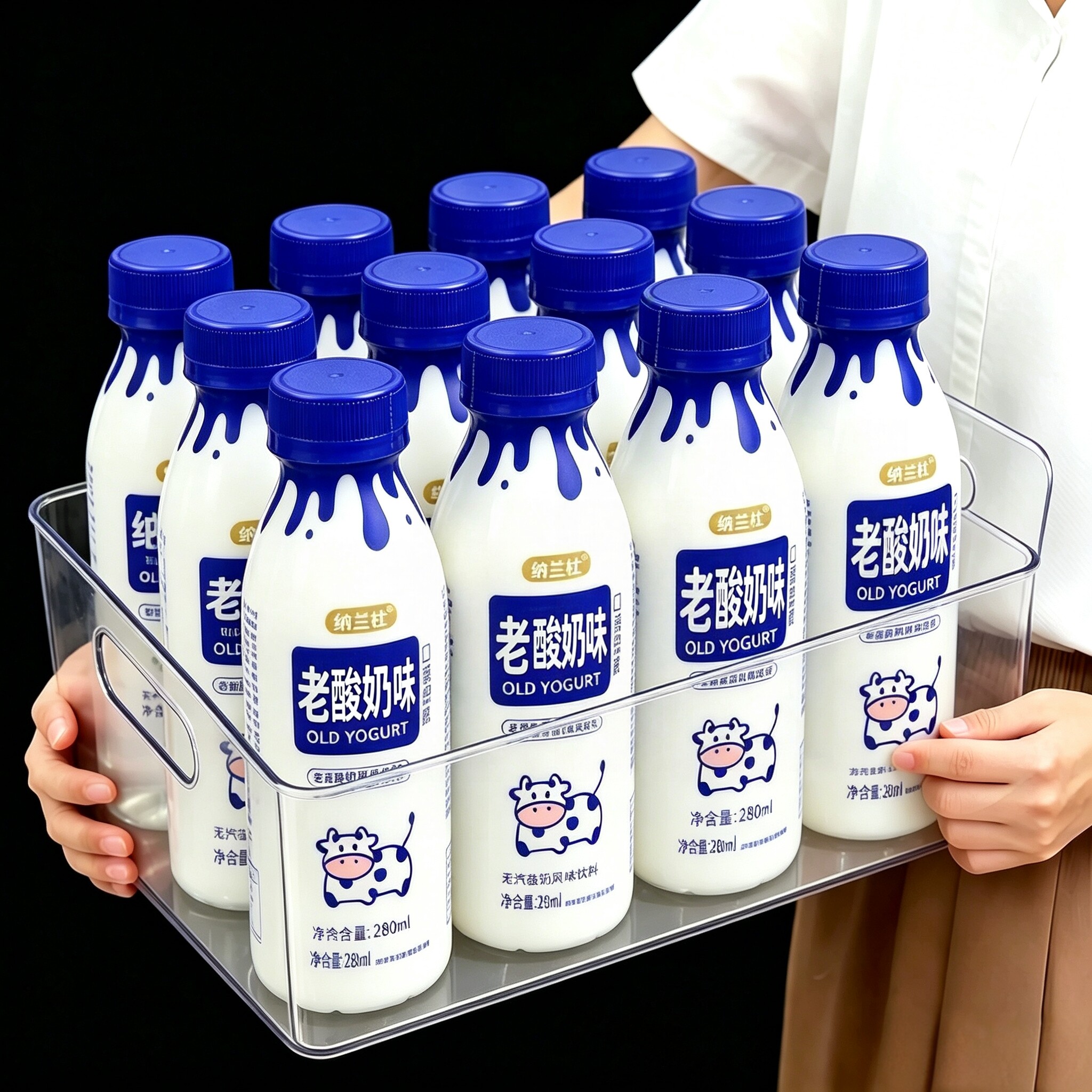 【买一送一】新鲜日期老酸奶整箱280ml*24瓶发原味老牌子营养酸奶