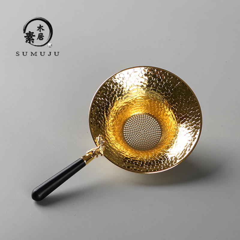 黄铜茶漏网d茶隔茶叶过滤u网功夫茶具配件滤茶器纯铜茶滤创意泡茶