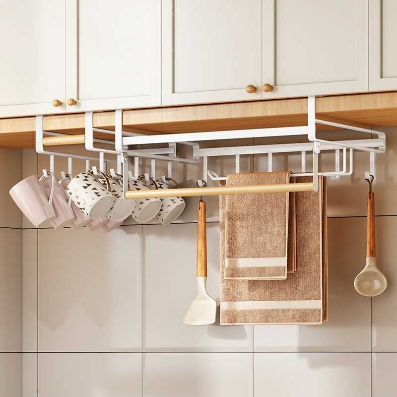 厨房置物架橱柜内收纳挂篮吊柜下B悬挂砧板锅盖收纳架分层用纸挂