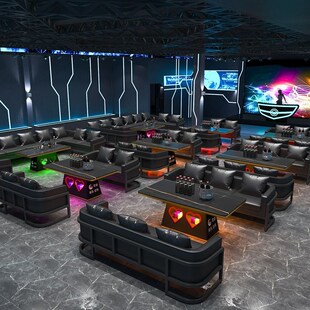 KTV茶几 定制大理石钢化玻x璃包厢酒吧清吧钛金沐足包房发光氛围