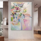 手绘油画肌理g艺术入户玄关装 饰画现代简约客厅沙发背景墙抽象挂