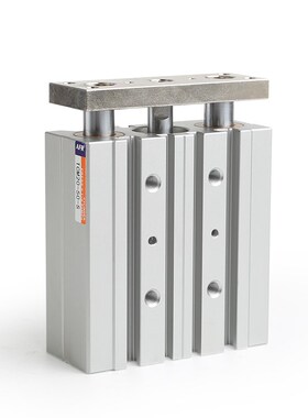 三杆三轴薄c型带双导杆导向气缸TCM20X20S 25/30/40/50/60/75/100