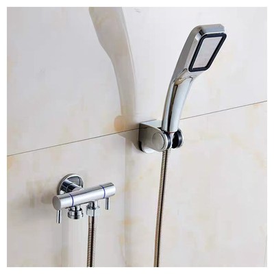 Wall Mount hFaucet Valve Single Inlet Double Outlet Double C