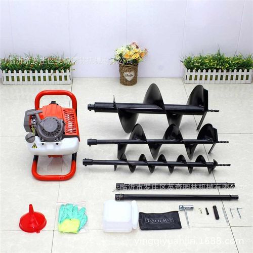 打桩机小型组合打孔机机地52czc63cc地机挖坑钻钻打洞机农用出口