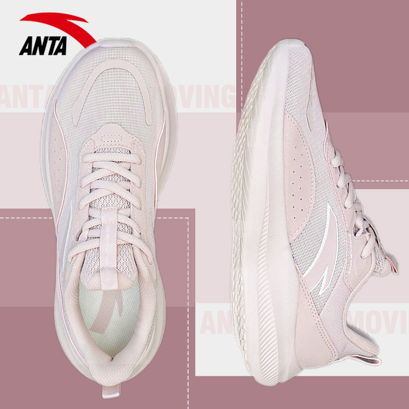 安踏女鞋运动鞋透气软底跑鞋