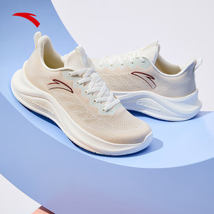 安踏飞织运动鞋女鞋冬季透气网面舒适软底休闲鞋缓震轻便慢跑鞋子