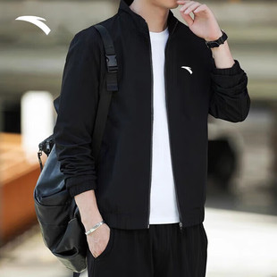 安踏运动外套男冬季新款休闲开衫运动风衣男上衣夹克防风运动服装