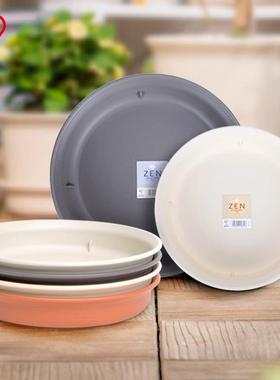 爱丽思加厚加大花盆托塑料圆形底盘爱丽丝大号深型托盘接水盘zen