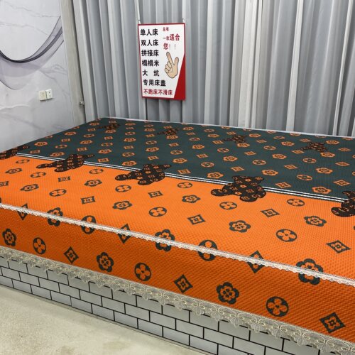 【花边四季炕盖】三层夹棉榻榻米床盖耐脏农村炕垫双面两用铺盖