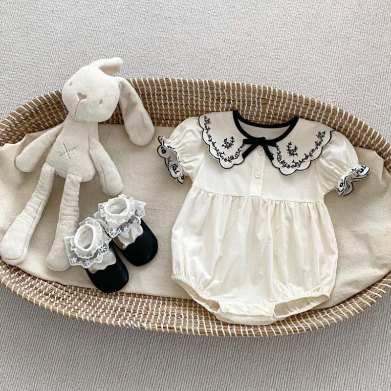 洋气衣服一岁女夏装夏天宝宝短袖ins小幼儿哈衣包屁衣婴儿连体衣