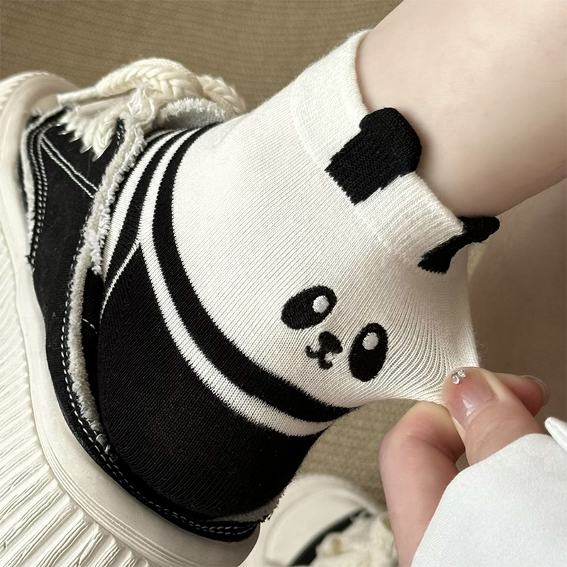 可爱日系卡通袜子女春夏款ins潮个性搞怪立体耳朵短筒袜夏季薄款