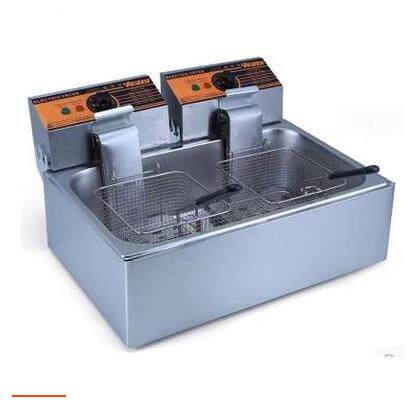 汇利HY-873电炸锅炸炉单缸双筛商用炸薯条鸡加厚型电炸炉
