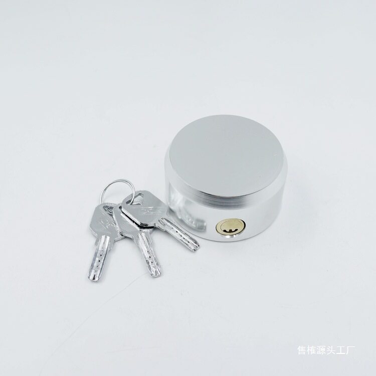 隐藏式卸扣挂锁合金钢冰球锁拖车锁重型实心钢制镀铬钥匙E18