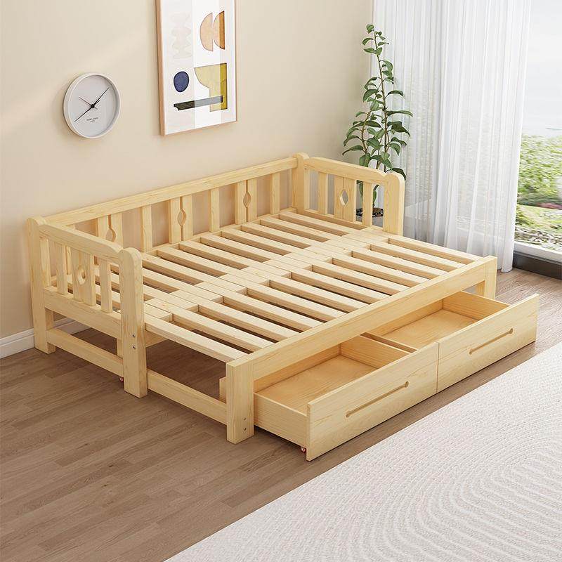 实木折叠沙发小床一体两用客厅多功能简易小户型单人通用床上伸缩