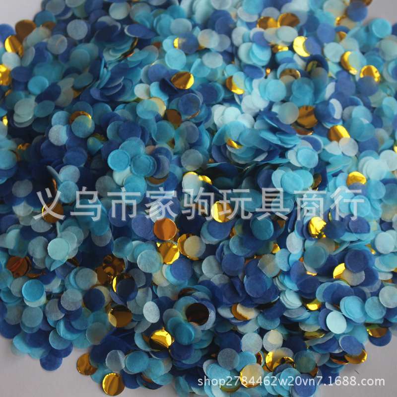 亚马逊热卖confetti气球填充纸屑 1cm彩色婚礼抛洒圆纸片1KG装