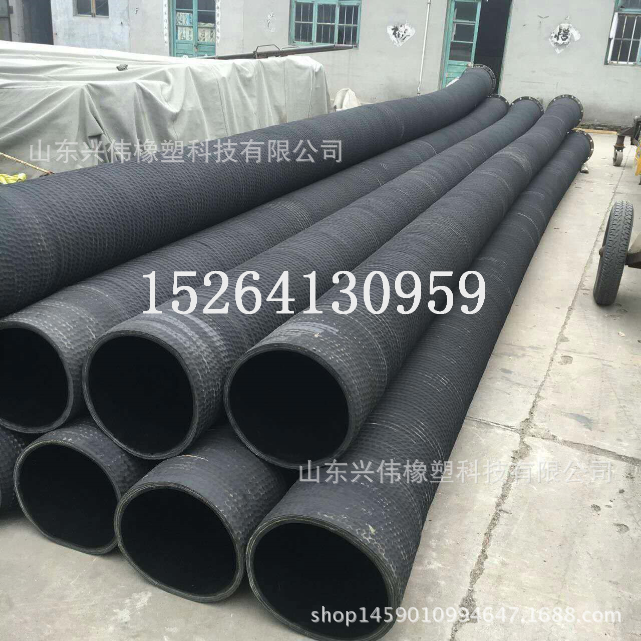 黑色橡胶管钢丝骨架抽沙胶管大口径吸排泥浆钢丝软管货源厂家