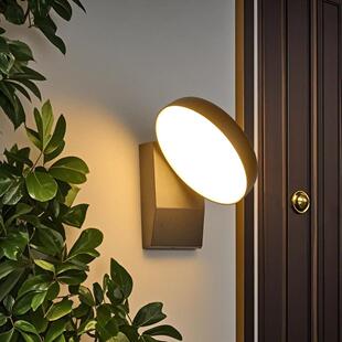 创意现代简约可旋转防水户外壁灯感应庭院门头室外入户门照明壁灯
