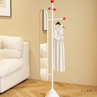 穿衣镜全身落地试衣镜衣帽架一体玄关不变形真实挂衣架带镜子家用