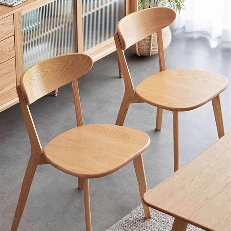 实木椅子家用餐椅靠背餐桌椅商用简约原木餐厅吃饭凳子北欧洽谈椅