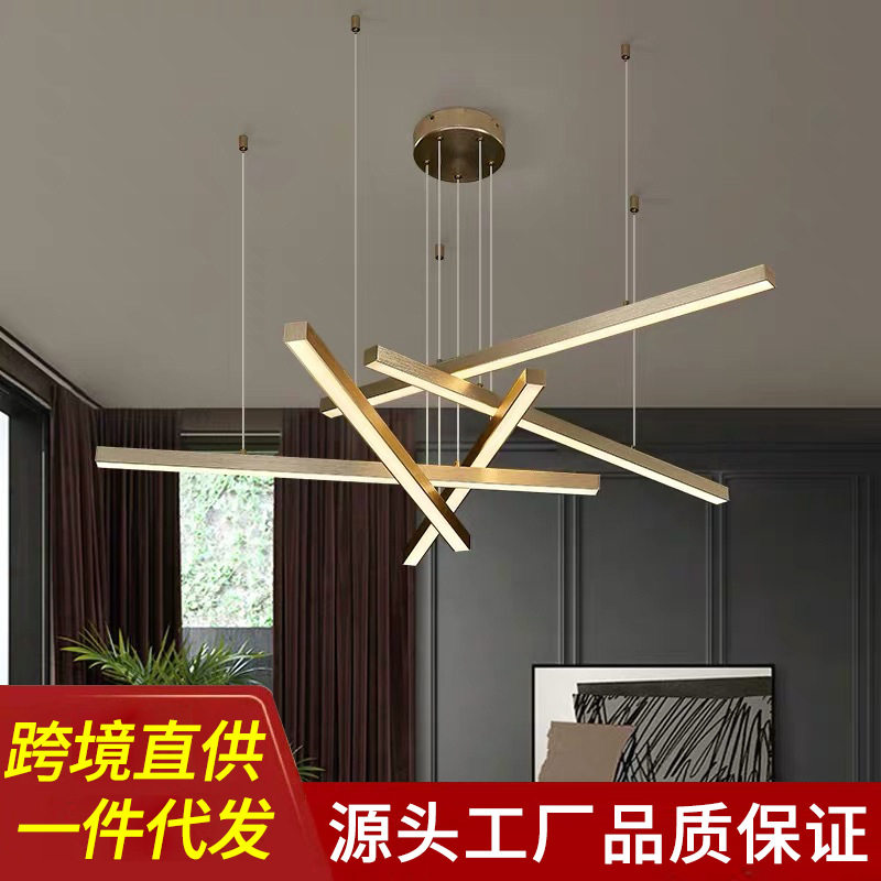 简约设计师客厅线条吊灯个性