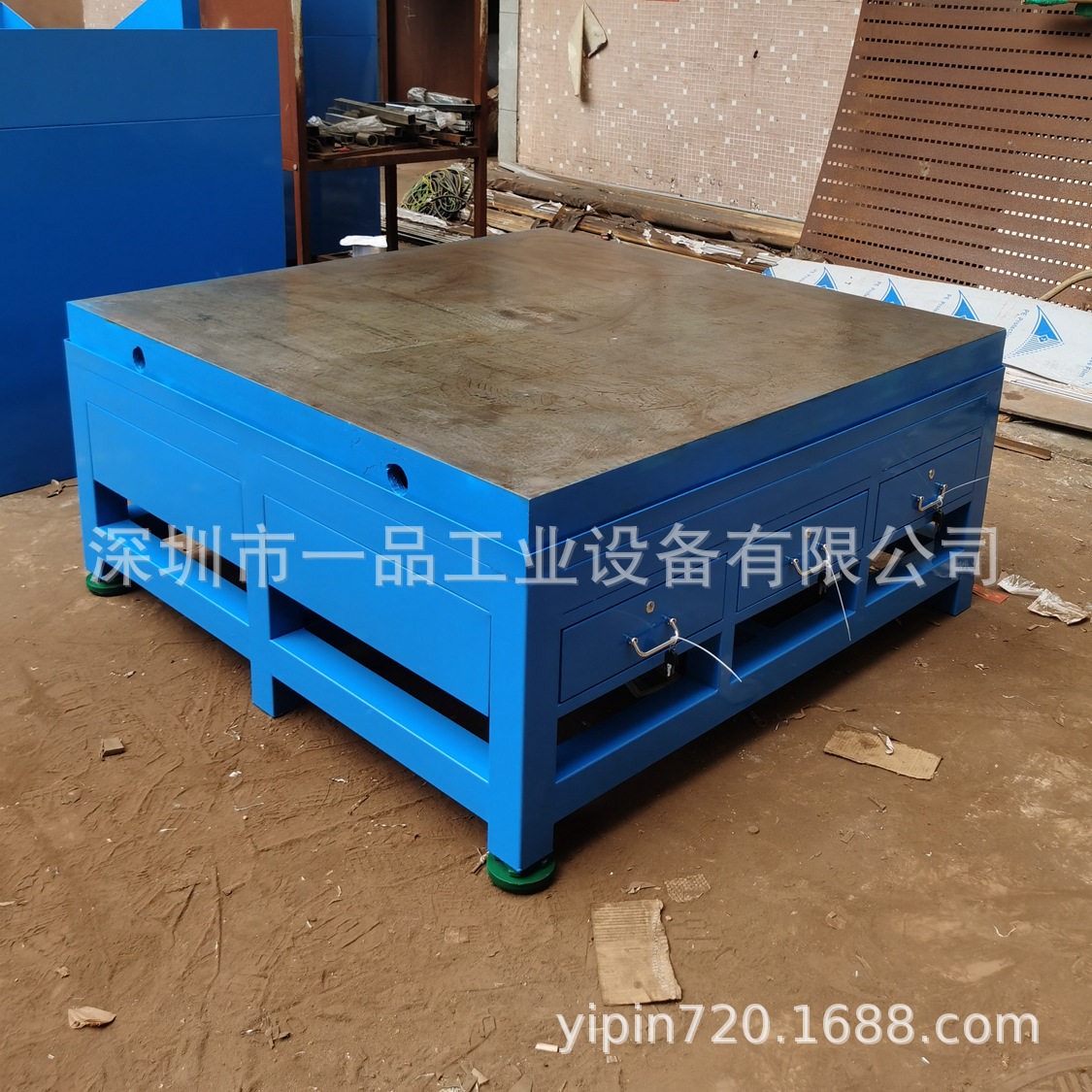 一品台钻水磨钢板工作台重型钳工台虎钳铸铁装配模具车间台维修桌