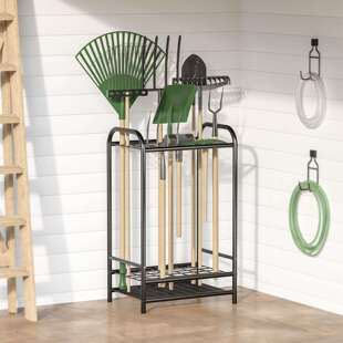 美式金属工具架铁艺农用工具收纳整理架花园庭院器械摆放供货