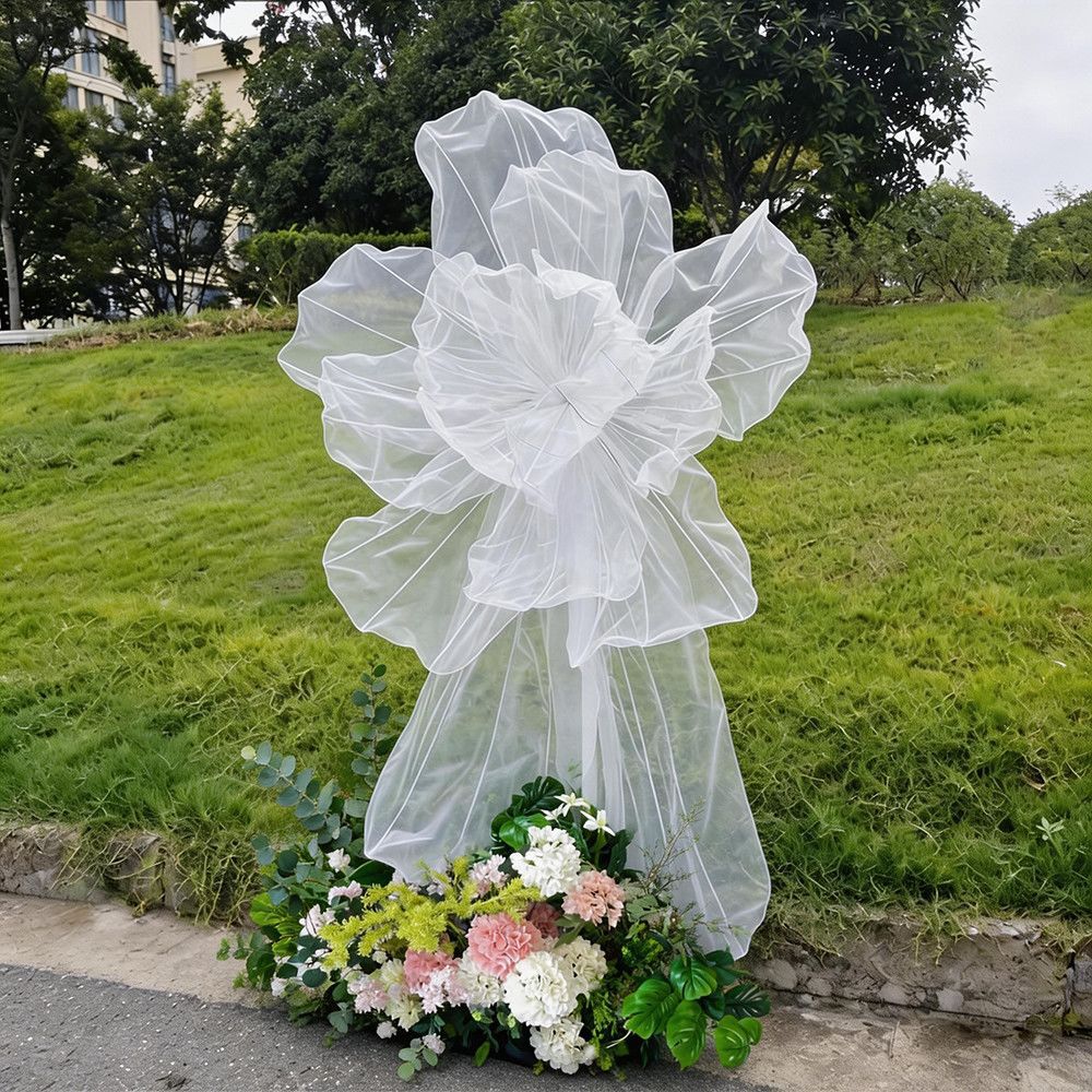 沙网布置装饰花艺欧根纱花朵花瓣橱窗仿真花婚庆舞台布艺造型婚礼