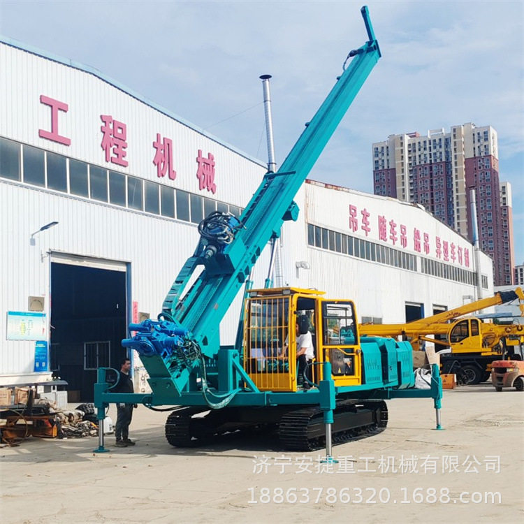 履带式长螺旋打桩机6-20米泵浆钻孔一体机伸缩支腿长螺旋钻机
