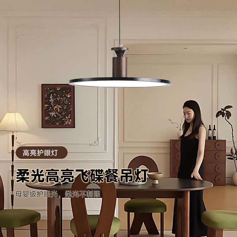 中古风吊灯意式极简餐厅灯新款法式餐桌灯复古艺术创意氛围感灯饰