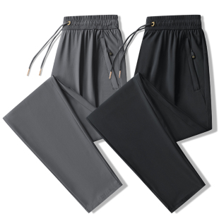 簿款 高弹速干潮流运动长裤 冰丝休闲裤 宽松直筒2026新款 子 男士 夏季
