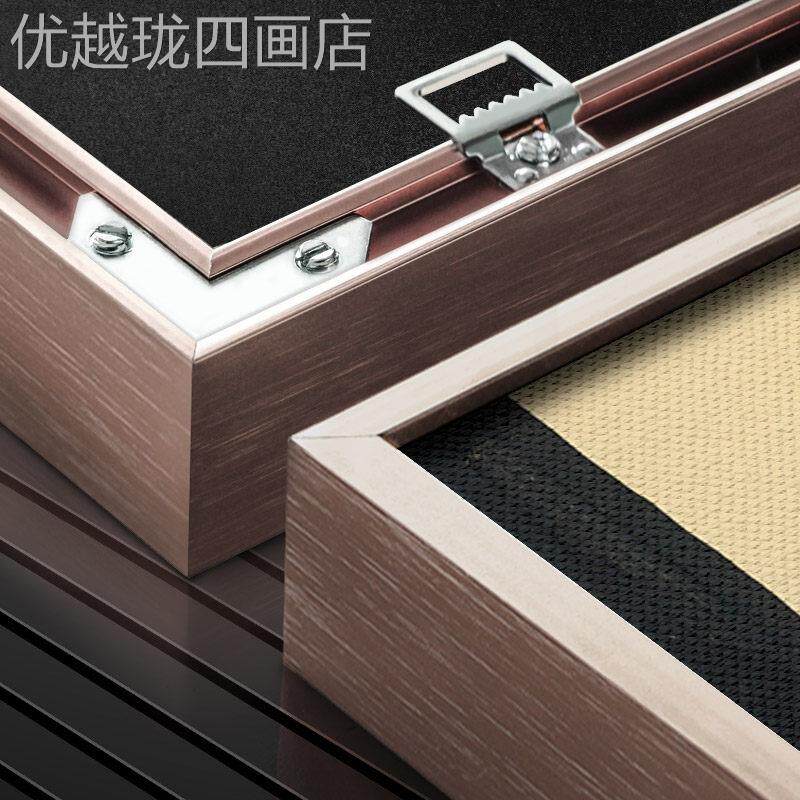 网红北金美式进口意画油芯欧抽象创画铝合有框挂画客厅书房装饰画