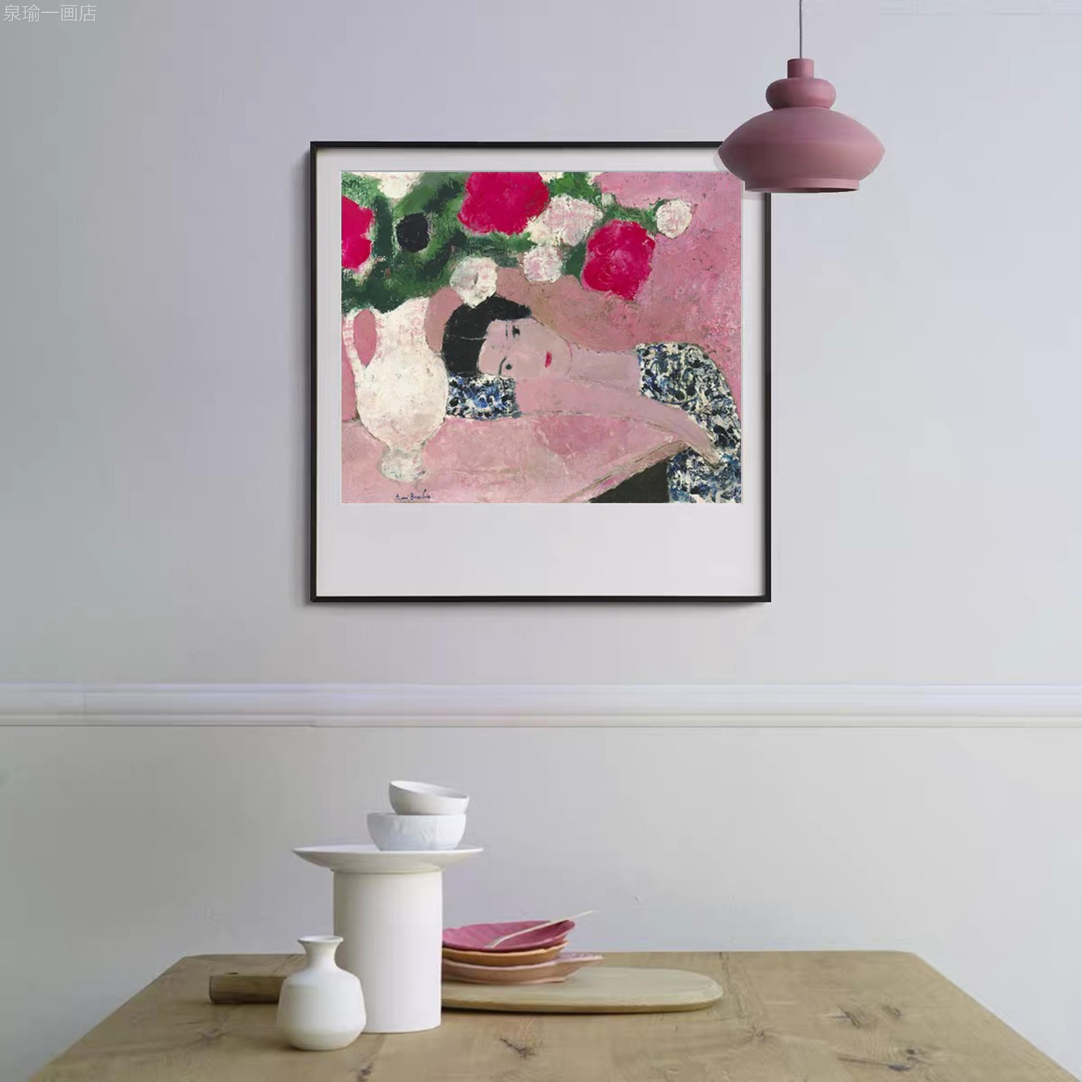 网红安德·画布拉吉利形北欧简约风烈动物艺术景装饰方轻奢客餐厅图片