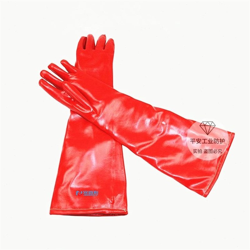 加长60CM防水防烫耐高温200度开水洗碗K蒸汽耐酸碱油橡胶隔热手套