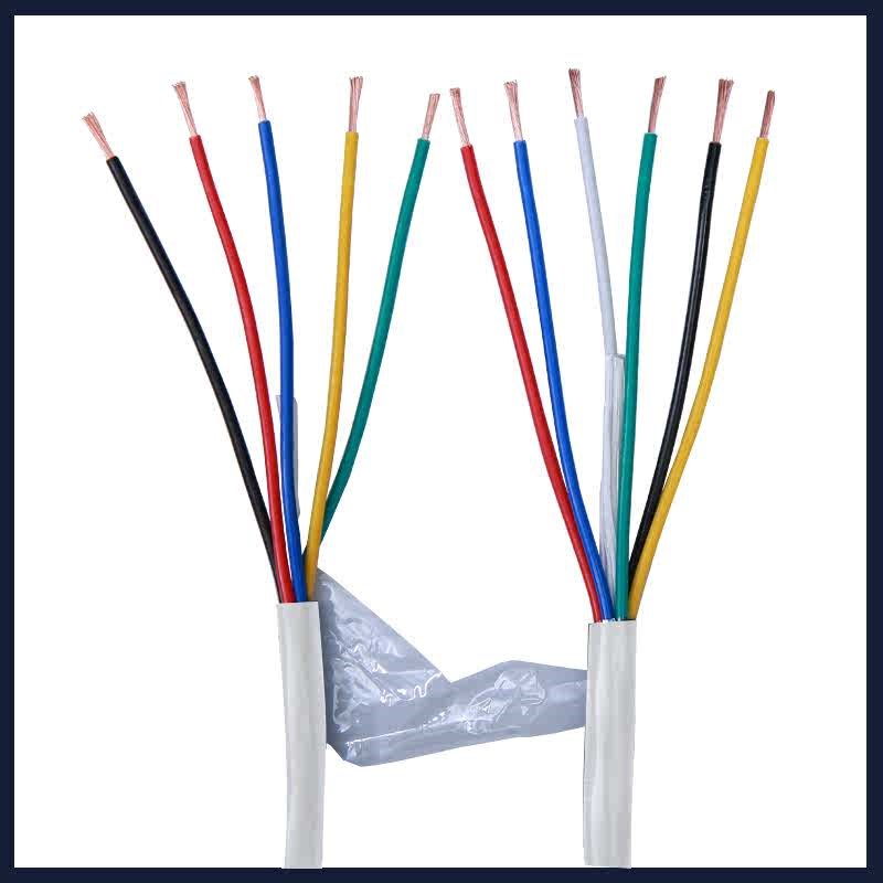 国标阻燃 白色护套线 RVV2芯3芯4芯*0.E5 0.75 1 1.5 2平方 电源