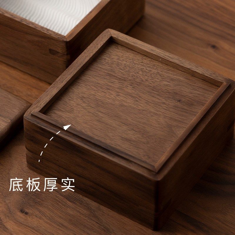 37n实木牙签牙线收纳盒用餐桌带盖防尘收纳盒V棉签化妆棉桌面,收纳整理,桌面收纳盒,淘宝优惠券,粉丝福利购,淘宝优惠卷